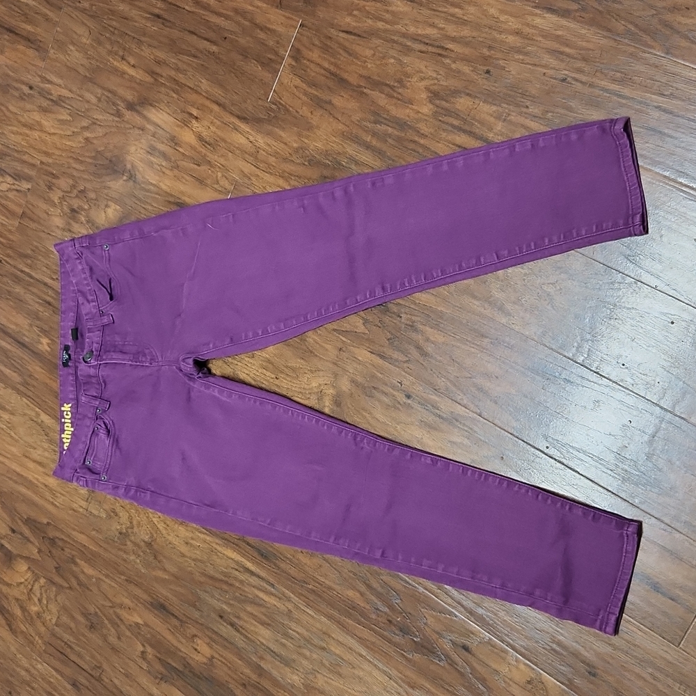 J. Crew Toothpick Stretch Skinny Ankle Jeans Purple Size 28